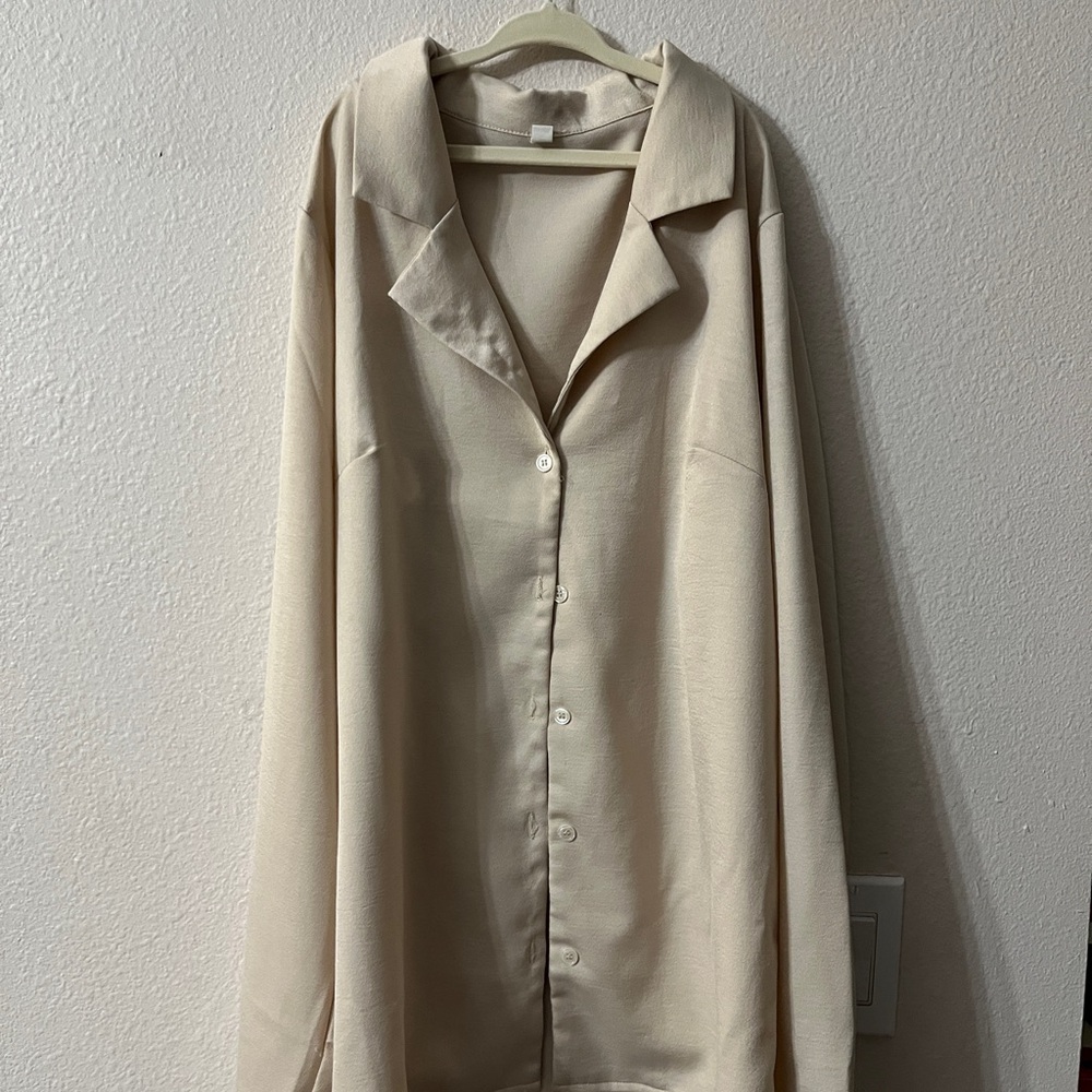 Cream Button-Up Shirt